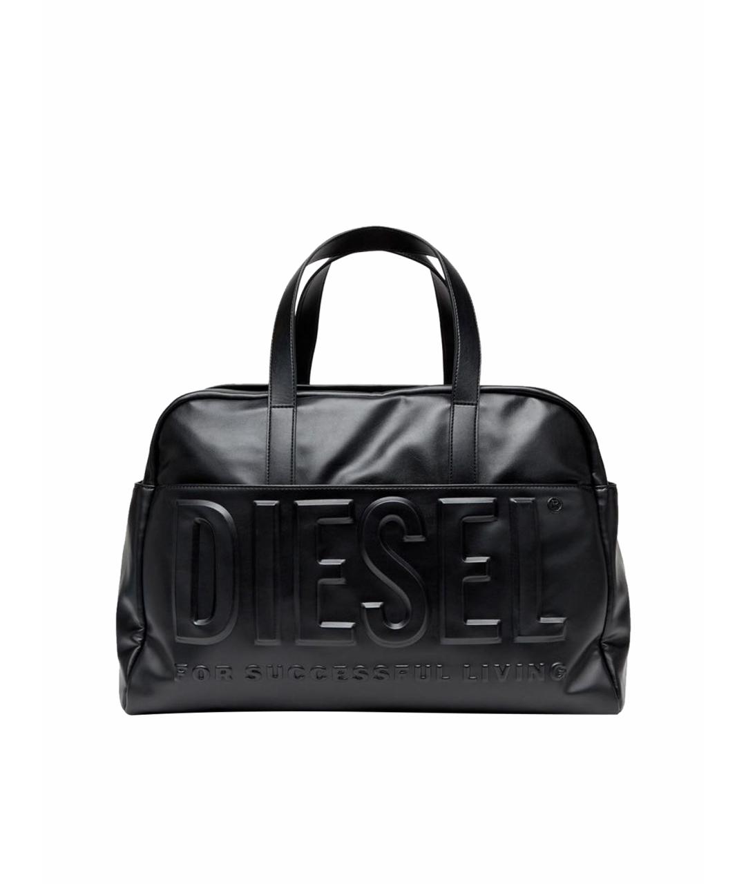DIESEL Черная кожаная сумка тоут, фото 1