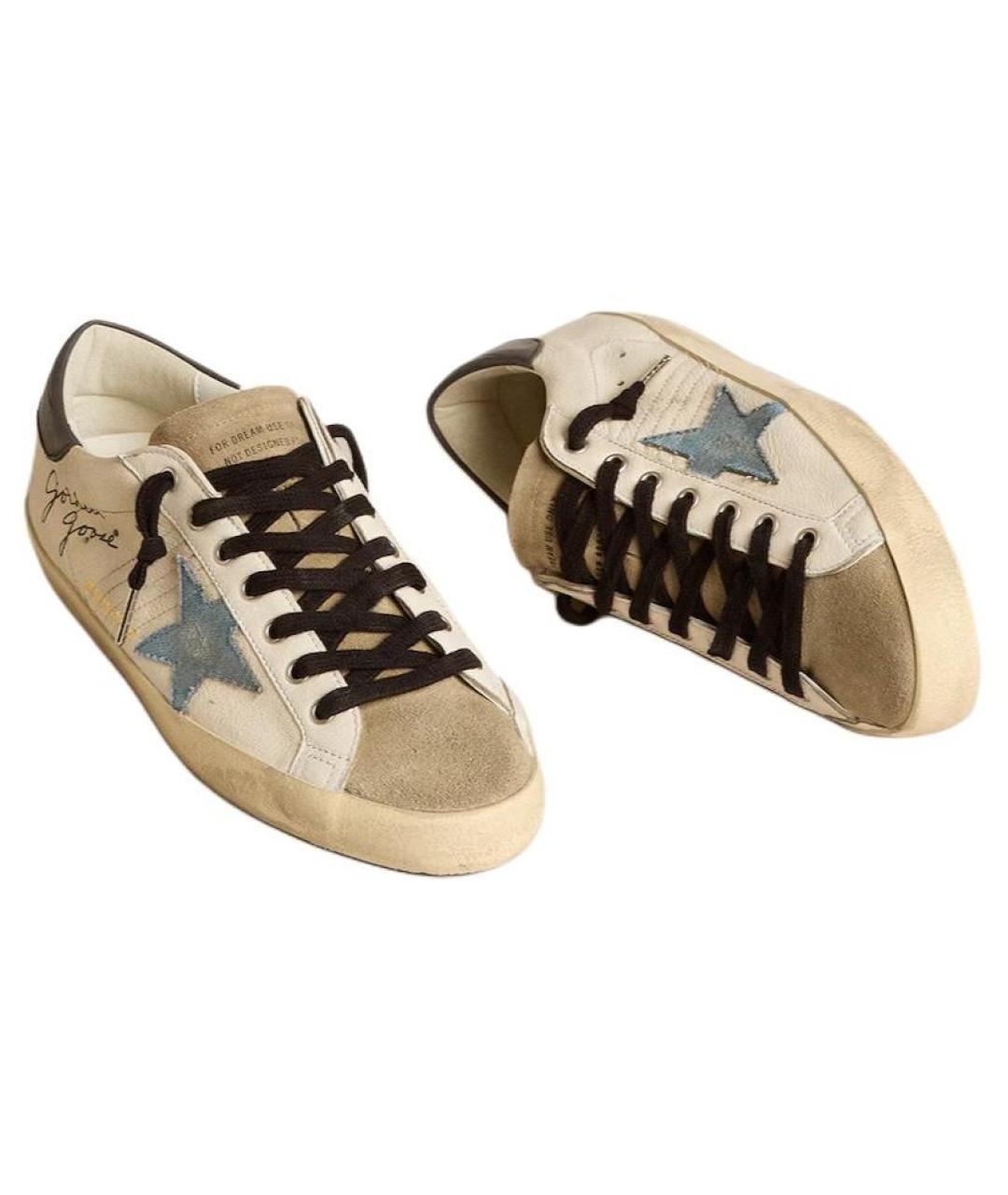 GOLDEN GOOSE DELUXE BRAND Бежевые низкие кроссовки / кеды, фото 4