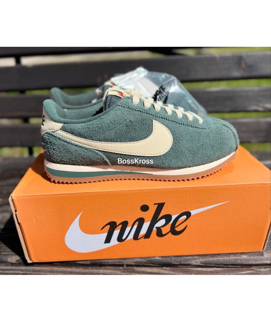 NIKE Зеленые замшевые кроссовки, фото 2
