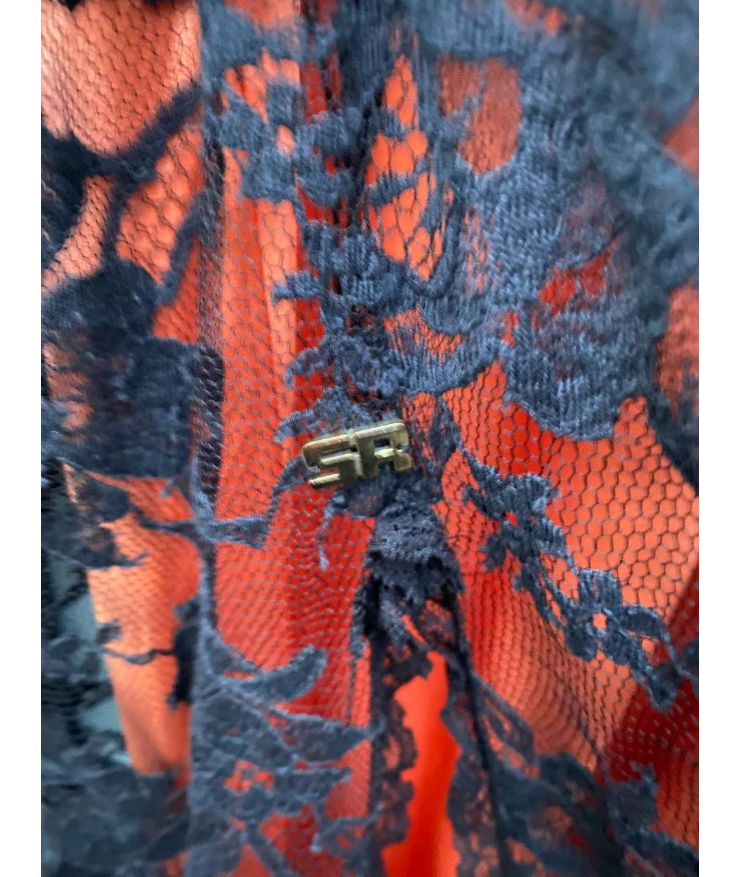 SONIA RYKIEL Коралловое кружевное вечернее платье, фото 5