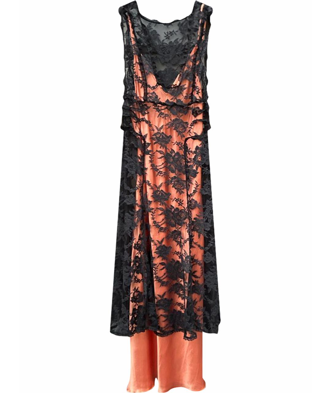 SONIA RYKIEL Коралловое кружевное вечернее платье, фото 1