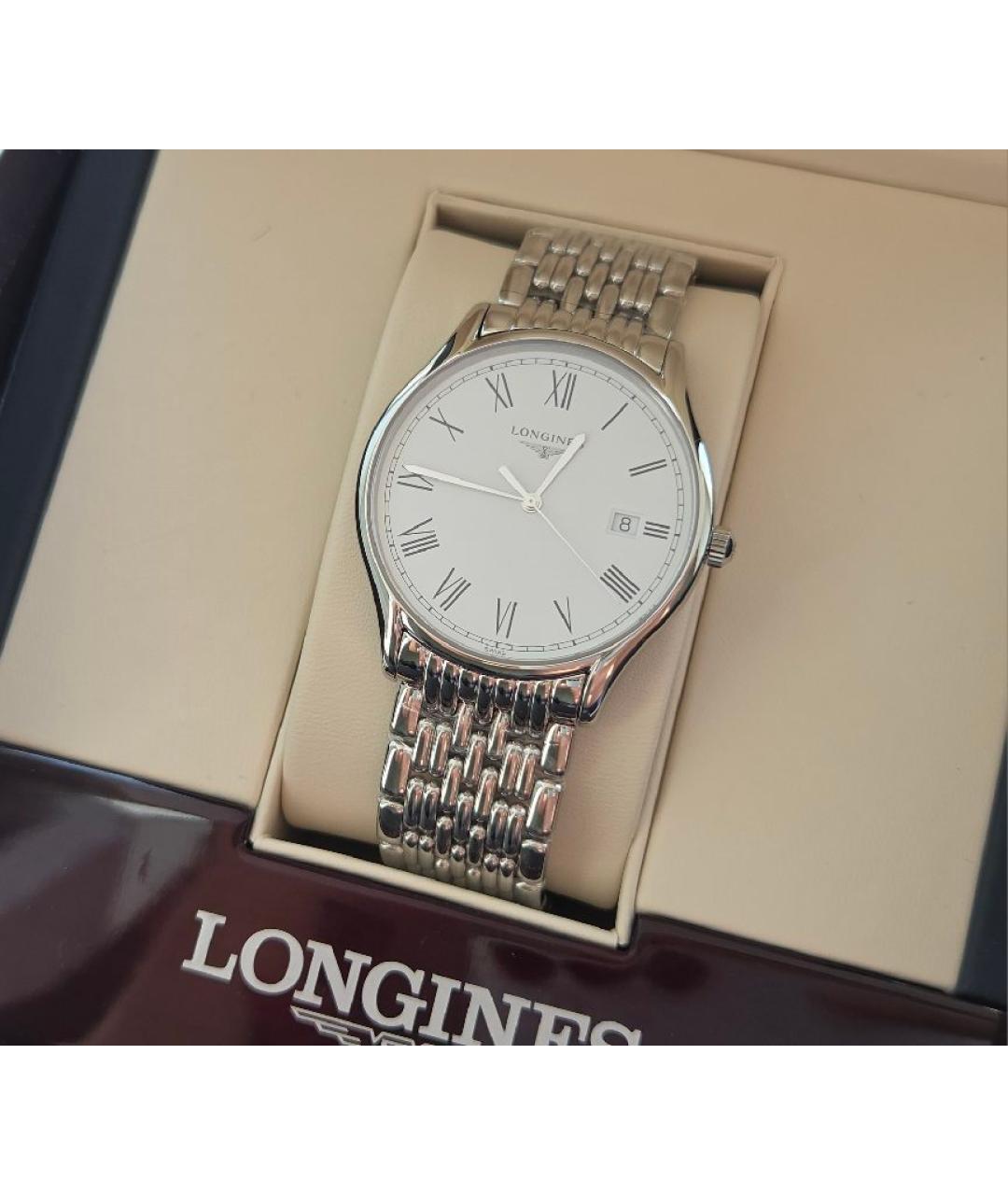 LONGINES Серебряные стальные часы, фото 9