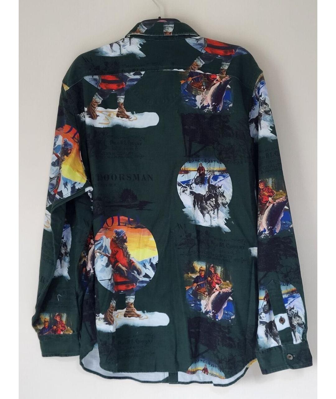 POLO RALPH LAUREN Зеленая хлопковая кэжуал рубашка, фото 3