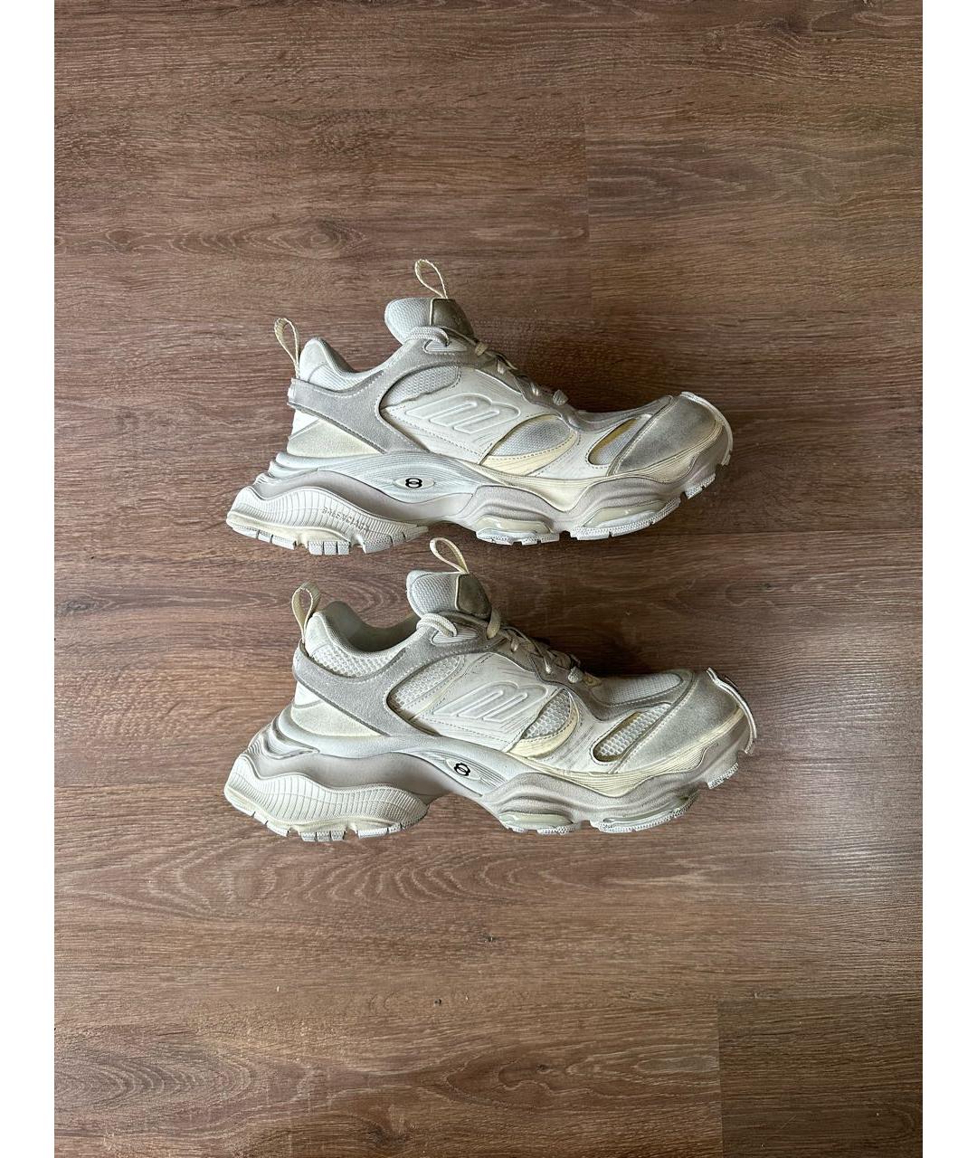 BALENCIAGA Бежевые низкие кроссовки / кеды, фото 2
