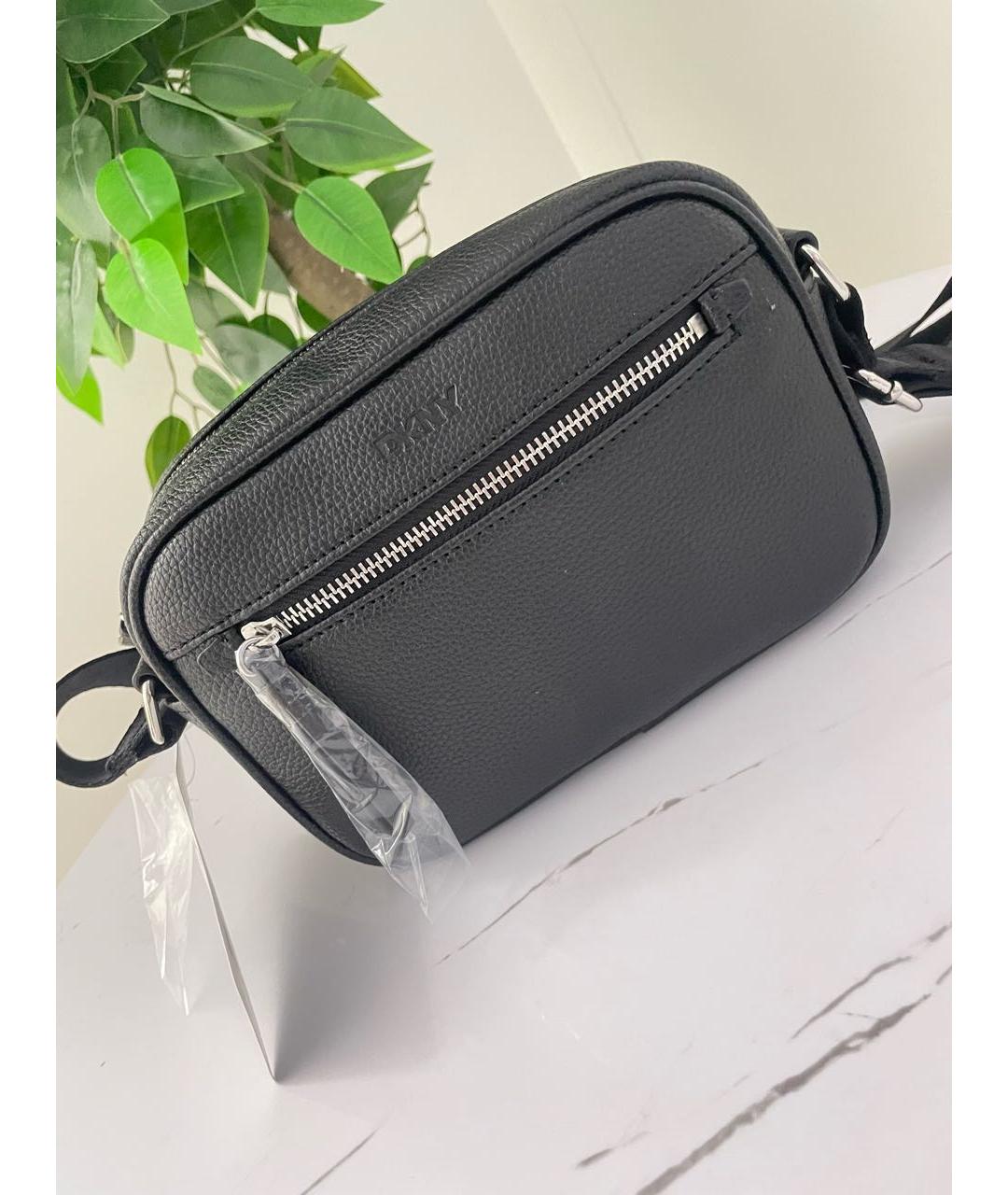 DKNY Черная сумка через плечо из искусственной кожи, фото 3