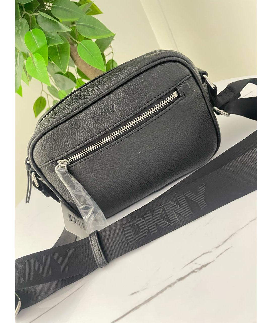 DKNY Черная сумка через плечо из искусственной кожи, фото 2