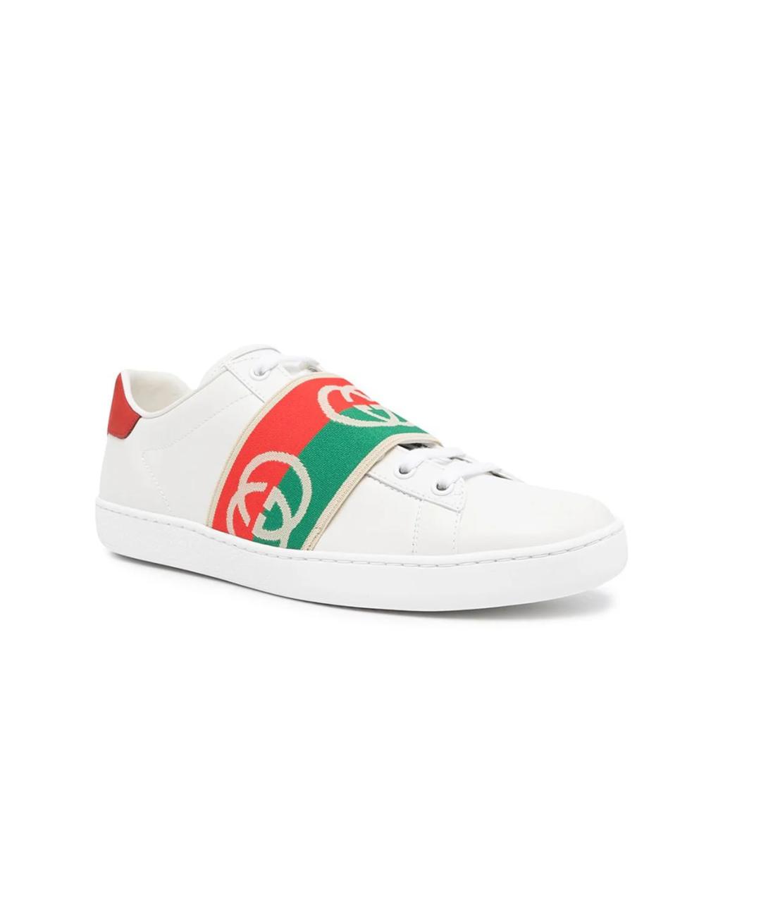 GUCCI Белые низкие кроссовки / кеды, фото 3