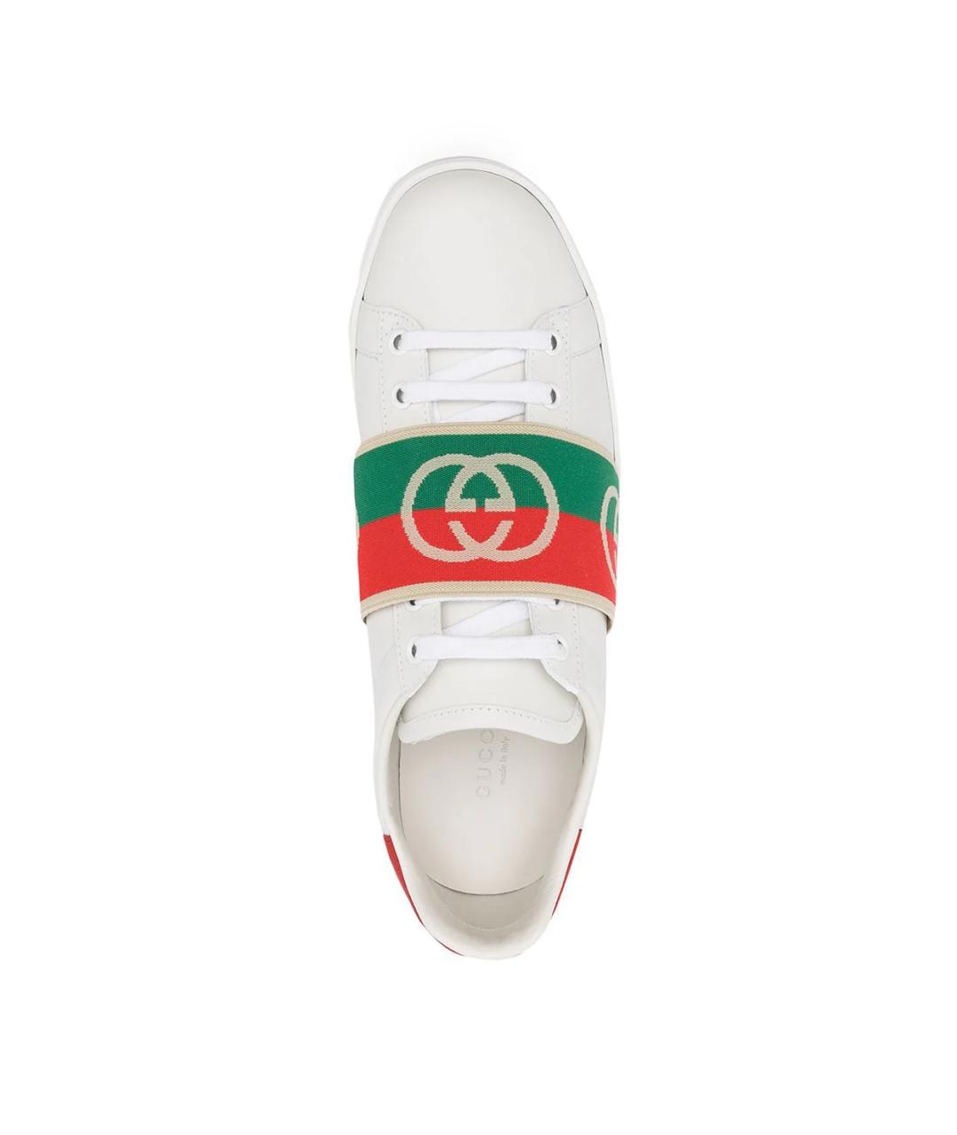GUCCI Белые низкие кроссовки / кеды, фото 5