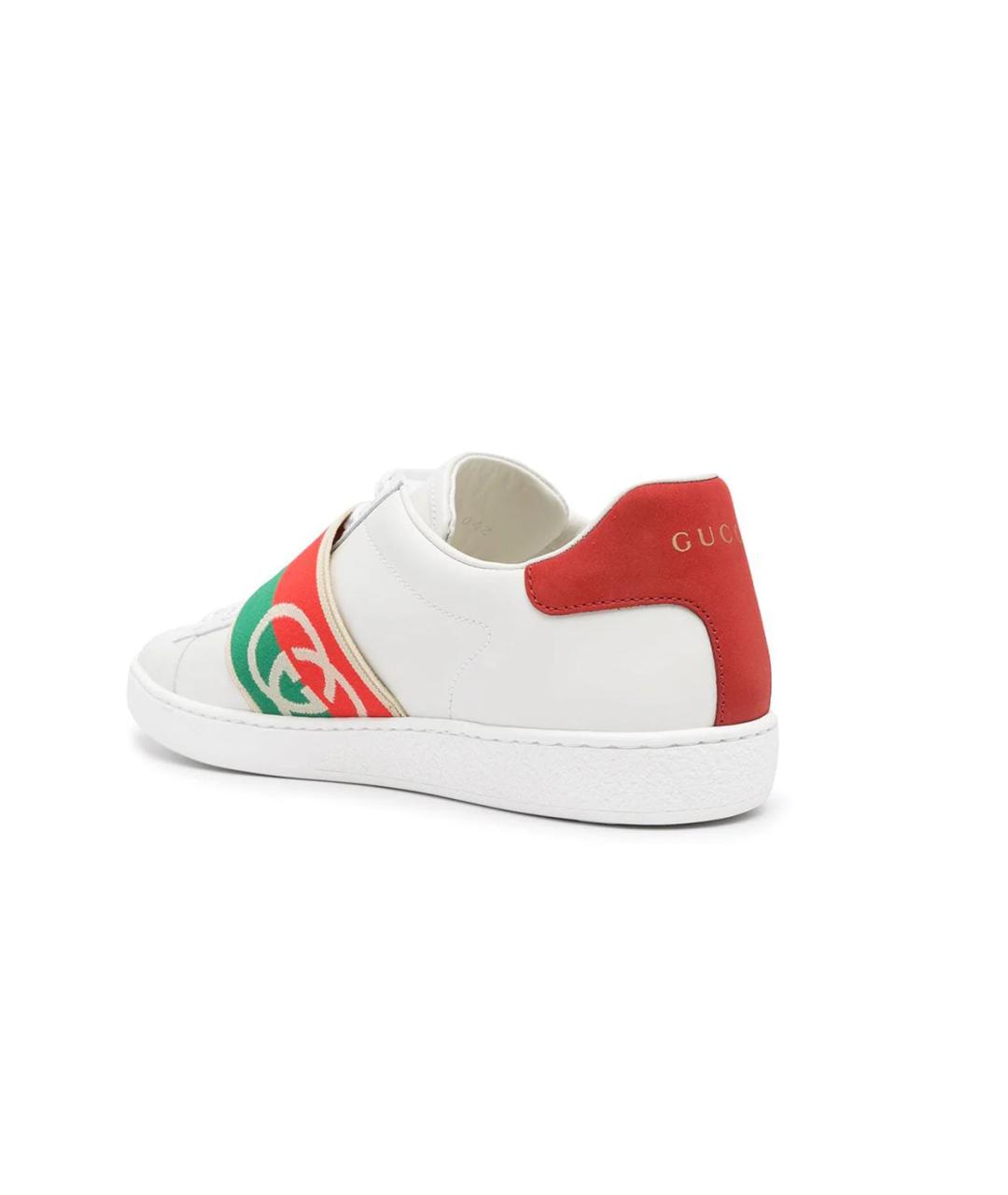 GUCCI Белые низкие кроссовки / кеды, фото 4