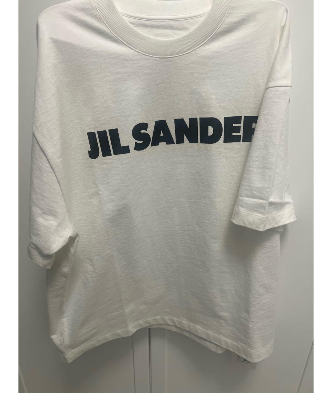 JIL SANDER Белая хлопковая футболка, фото 5