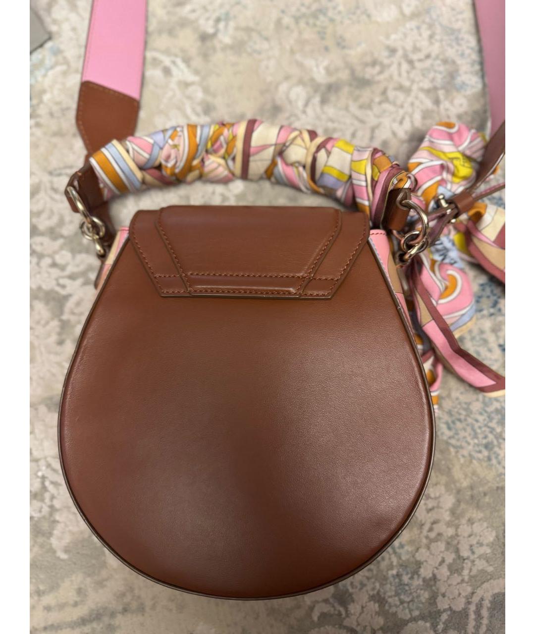 EMILIO PUCCI Коричневая кожаная сумка через плечо, фото 3