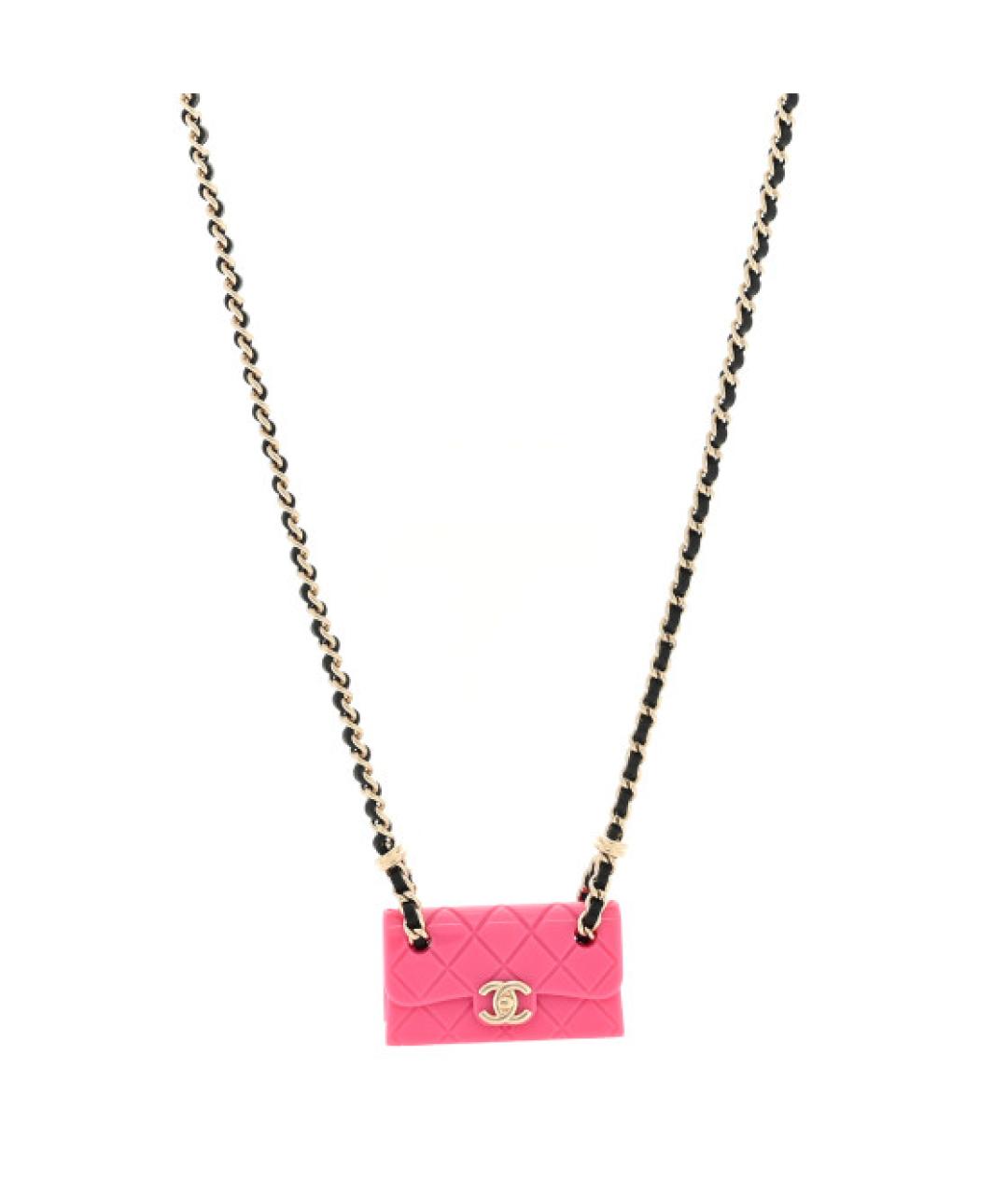 CHANEL Розовая пластиковая подвеска, фото 1