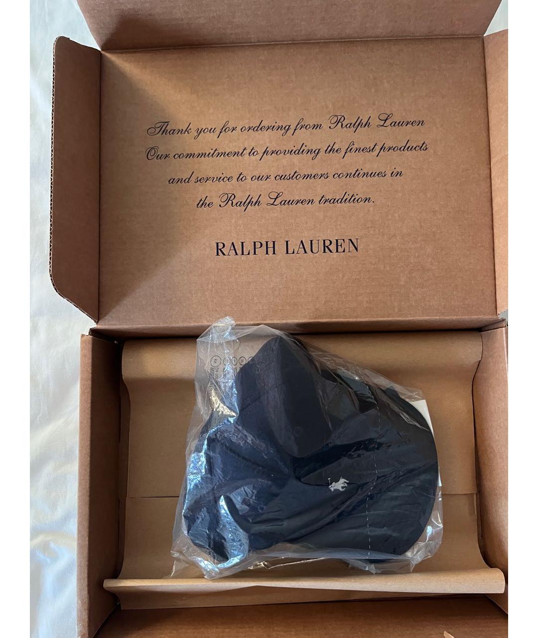 POLO RALPH LAUREN Темно-синяя хлопковая кепка/бейсболка, фото 3