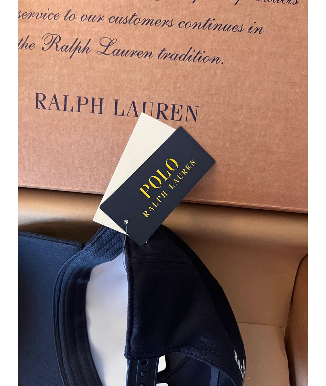 POLO RALPH LAUREN Темно-синяя хлопковая кепка/бейсболка, фото 4