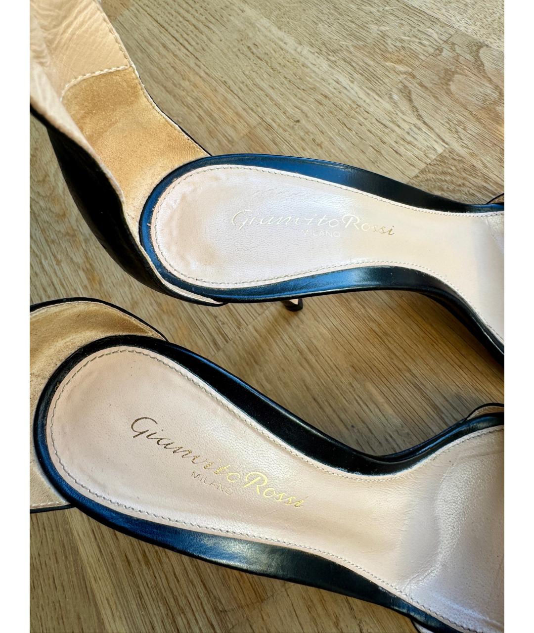 GIANVITO ROSSI Черные босоножки из лакированной кожи, фото 6