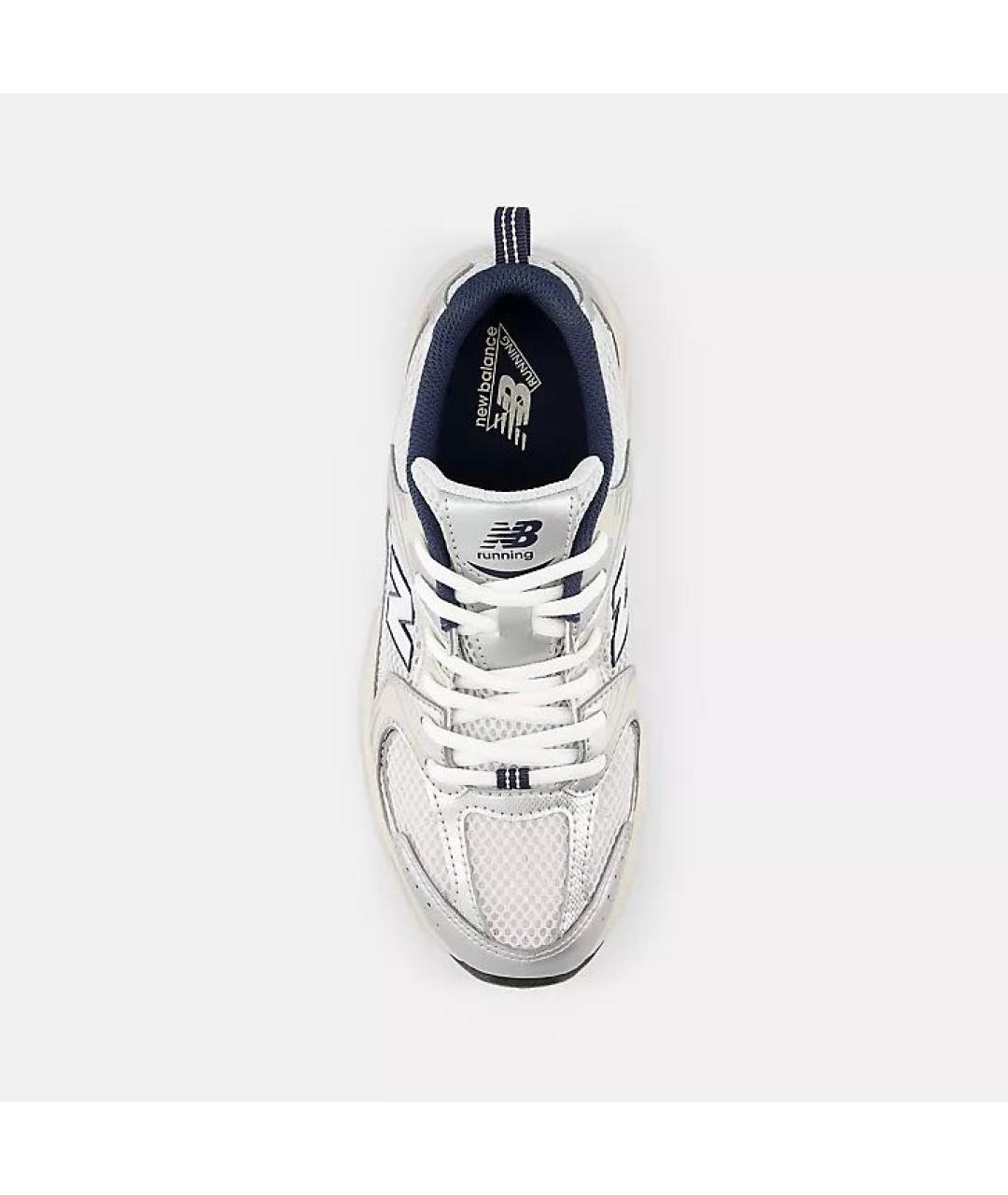 NEW BALANCE Серебряные текстильные кеды, фото 3