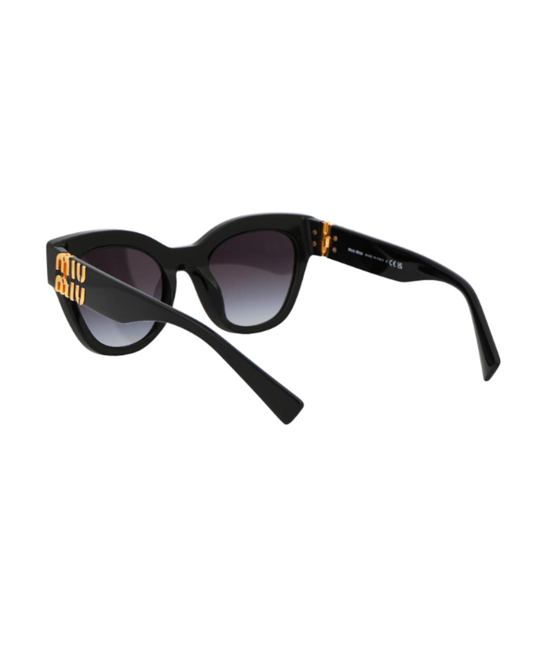 MIU MIU Черные пластиковые солнцезащитные очки, фото 4