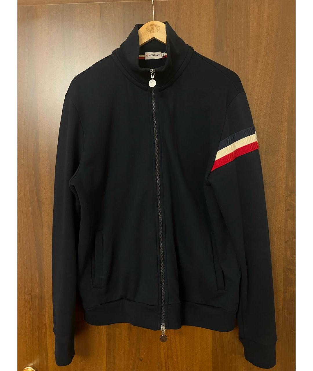 MONCLER Темно-синий хлопковый кардиган, фото 6