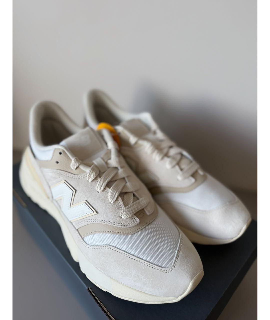 NEW BALANCE Бежевые замшевые низкие кроссовки / кеды, фото 3