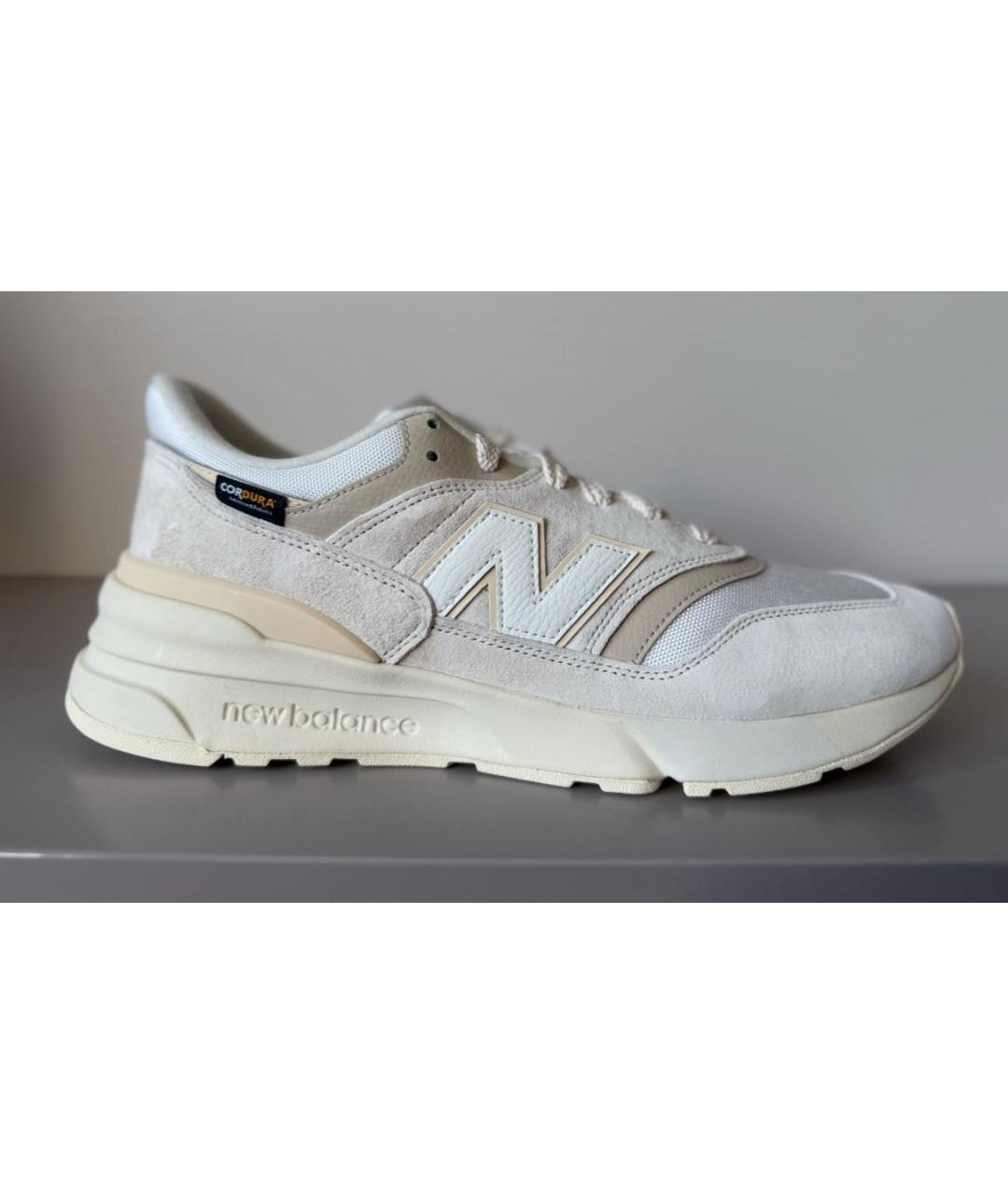 NEW BALANCE Бежевые замшевые низкие кроссовки / кеды, фото 5