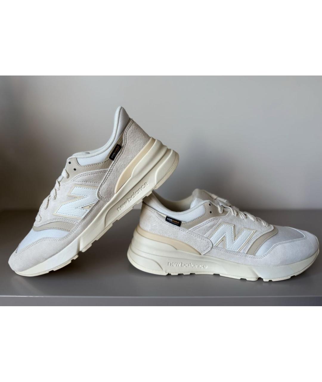 NEW BALANCE Бежевые замшевые низкие кроссовки / кеды, фото 2