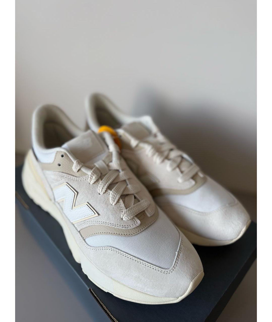 NEW BALANCE Бежевые замшевые низкие кроссовки / кеды, фото 3