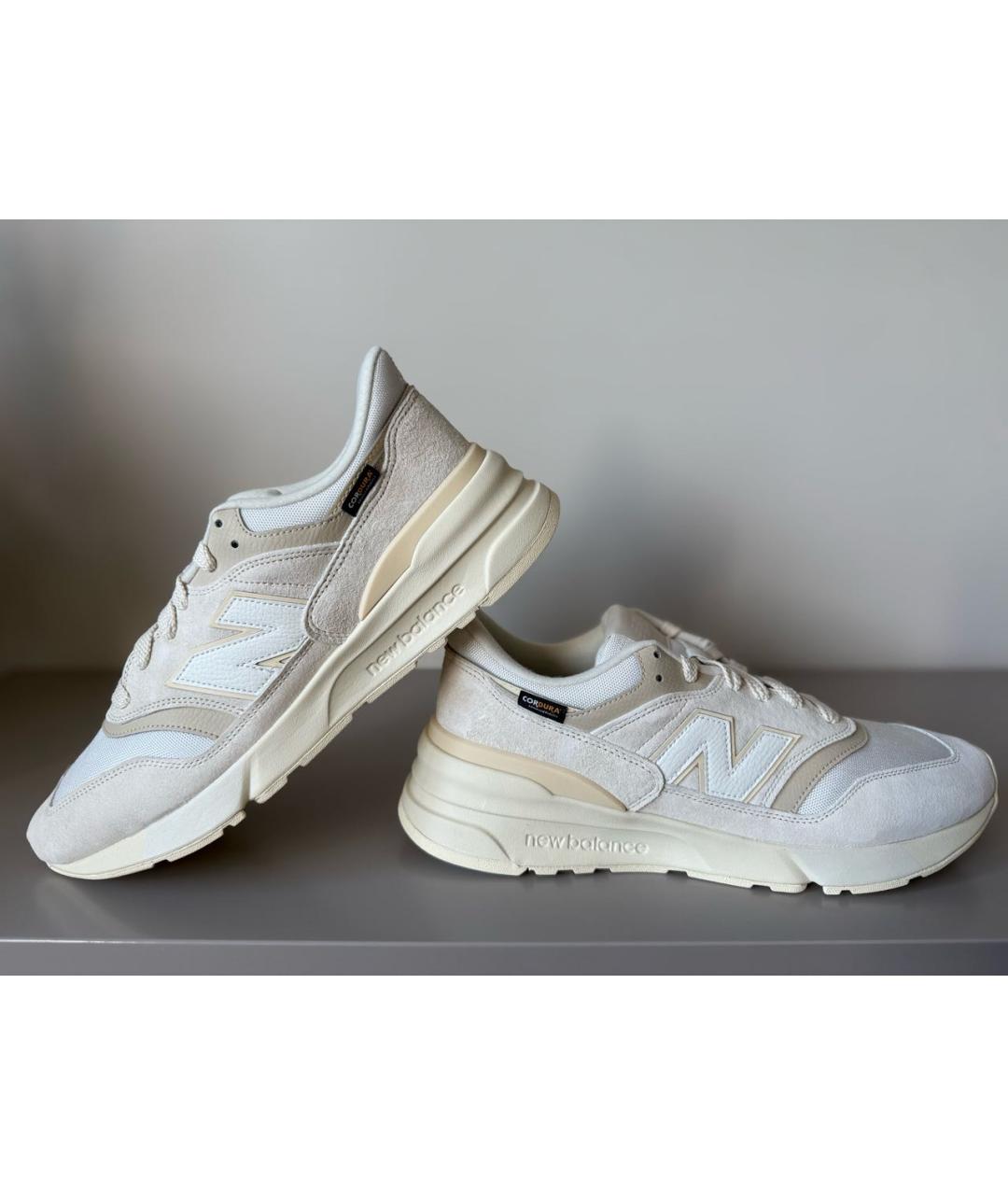 NEW BALANCE Бежевые замшевые низкие кроссовки / кеды, фото 2