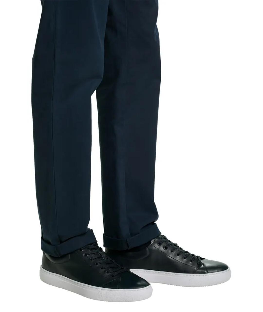 HUGO BOSS Синие кожаные низкие кроссовки / кеды, фото 6