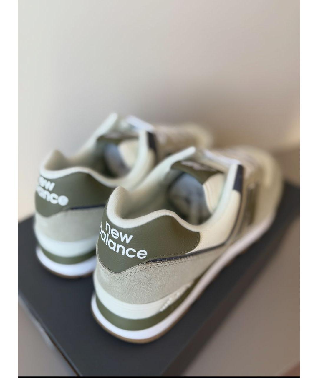 NEW BALANCE Зеленые замшевые низкие кроссовки / кеды, фото 4