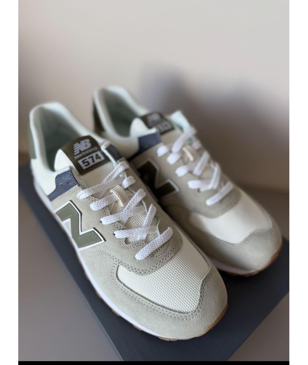 NEW BALANCE Зеленые замшевые низкие кроссовки / кеды, фото 3