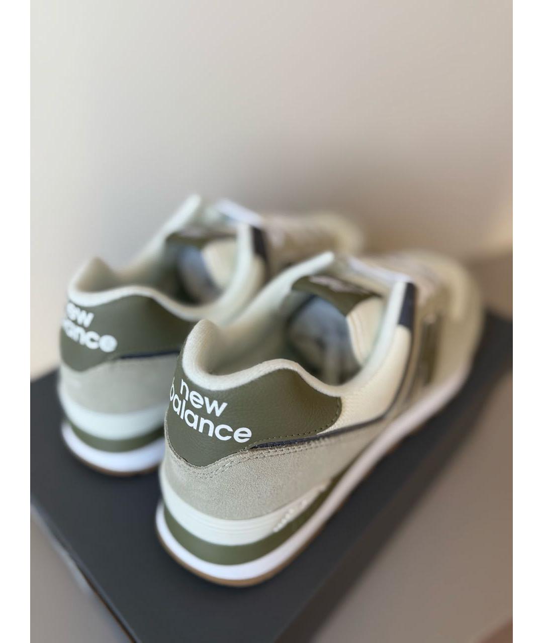 NEW BALANCE Зеленые замшевые низкие кроссовки / кеды, фото 4