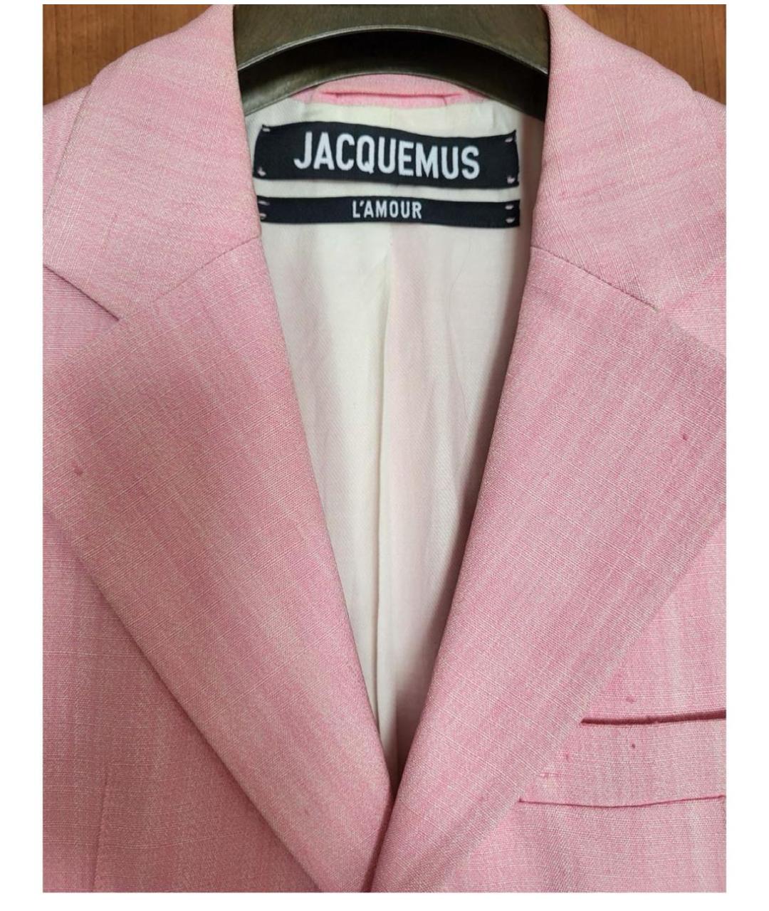 JACQUEMUS Розовый жакет/пиджак, фото 3
