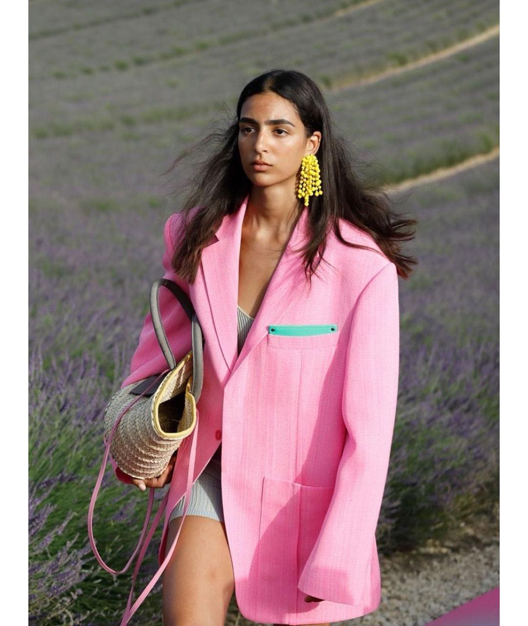 JACQUEMUS Розовый жакет/пиджак, фото 8