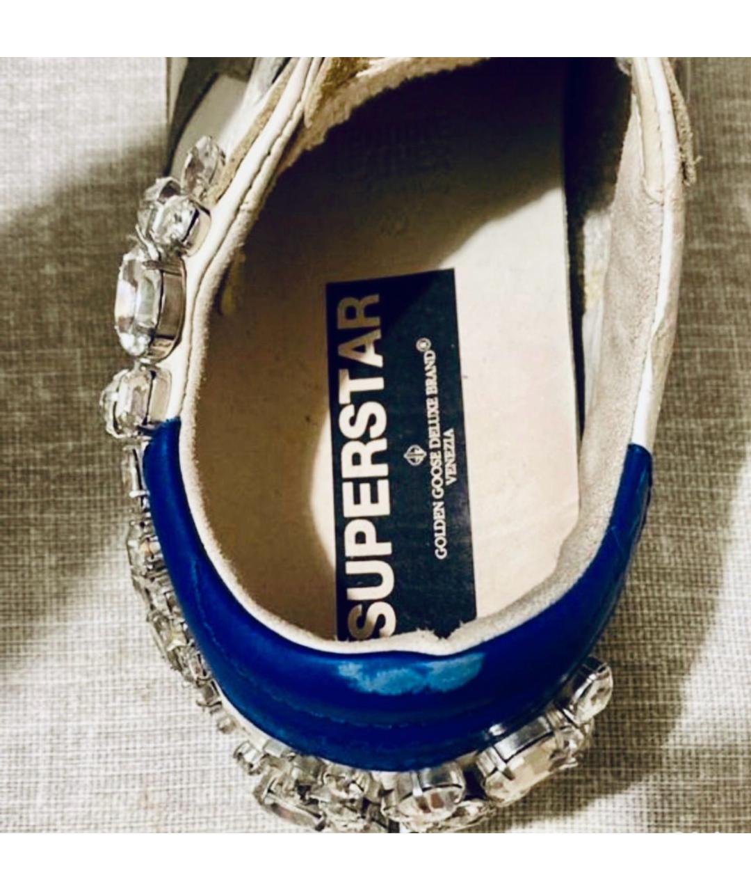 GOLDEN GOOSE DELUXE BRAND Белые кожаные кеды, фото 2
