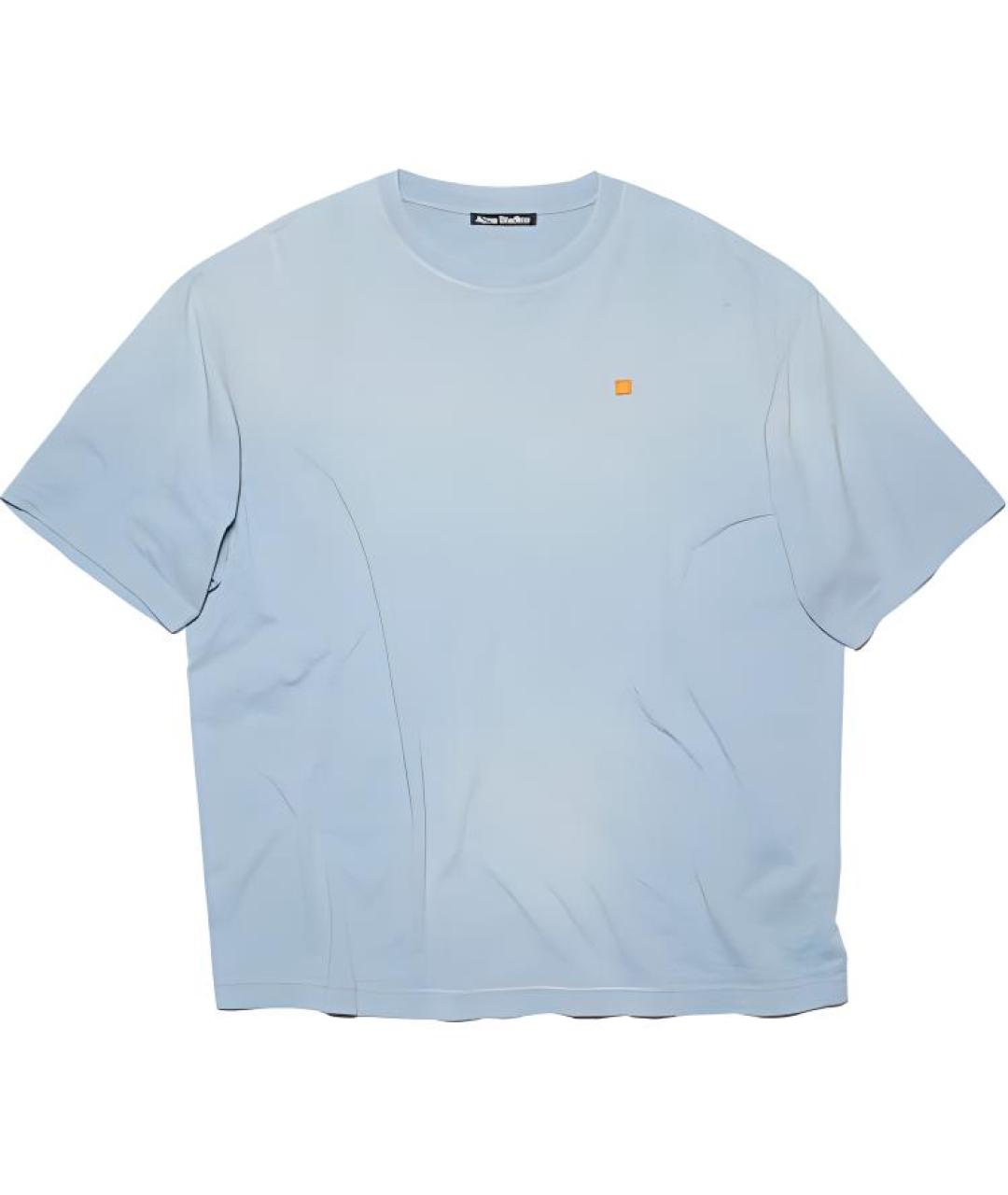 ACNE STUDIOS Голубая хлопковая футболка, фото 1