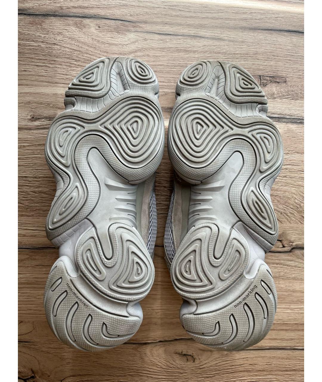 ADIDAS YEEZY Серые нубуковые низкие кроссовки / кеды, фото 8