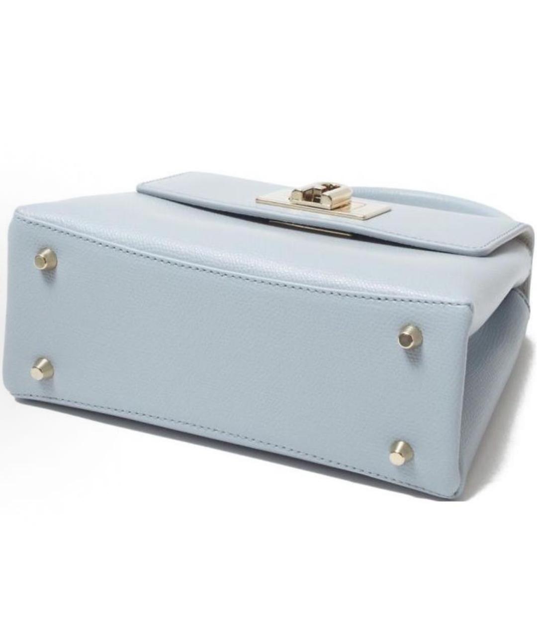 FURLA Голубая кожаная сумка через плечо, фото 4