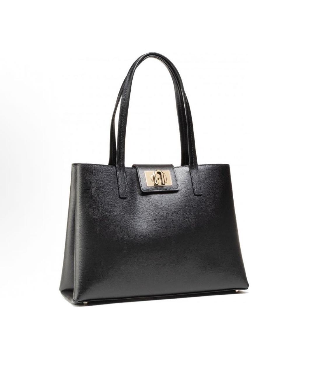 FURLA Черная кожаная сумка через плечо, фото 3