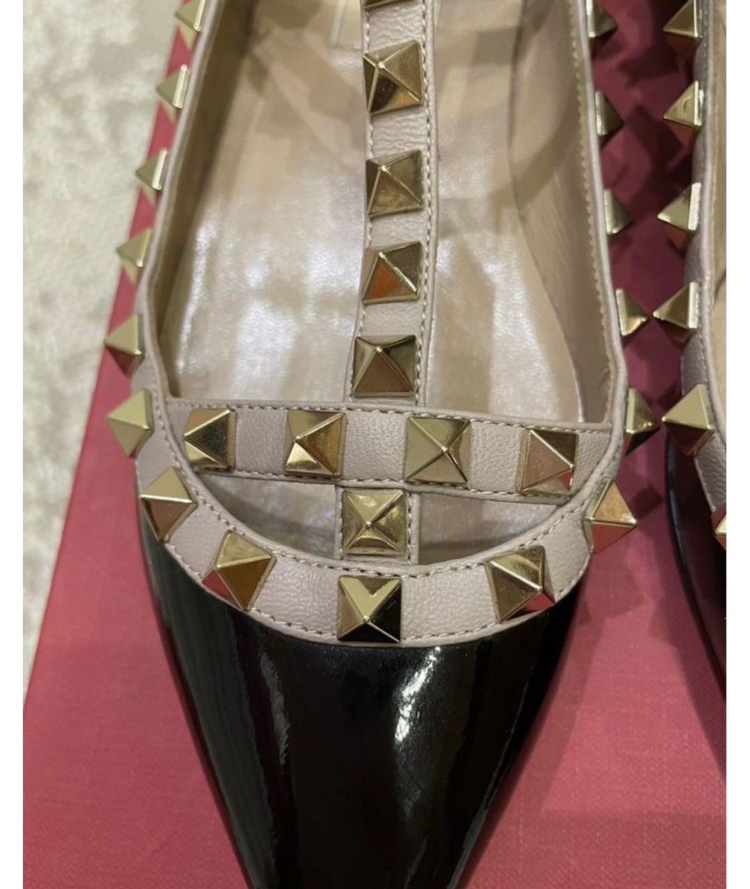 VALENTINO Черные балетки из лакированной кожи, фото 4
