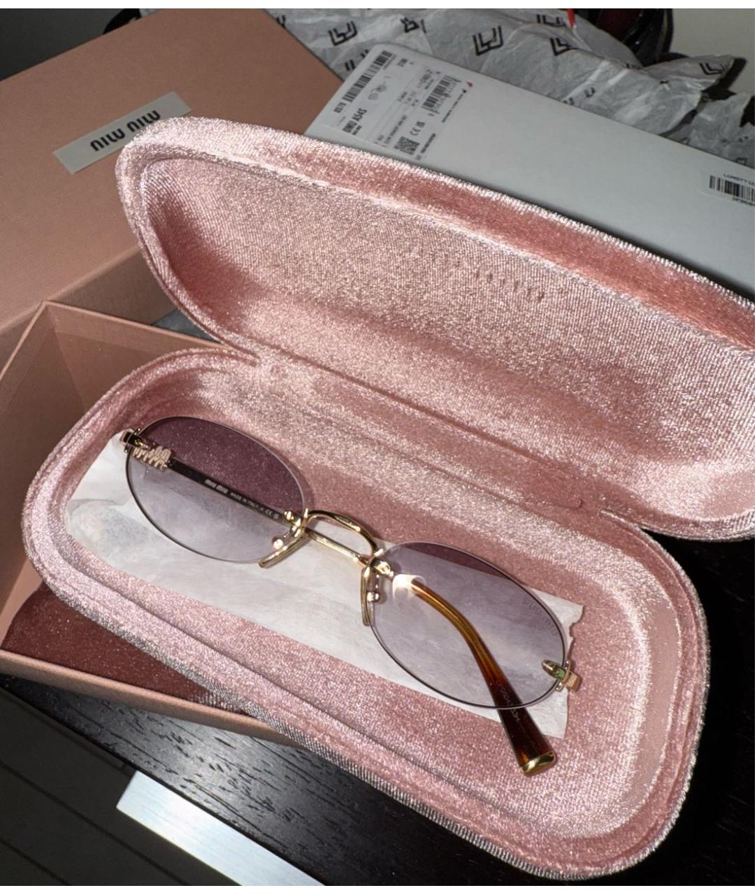 MIU MIU Металлические солнцезащитные очки, фото 4
