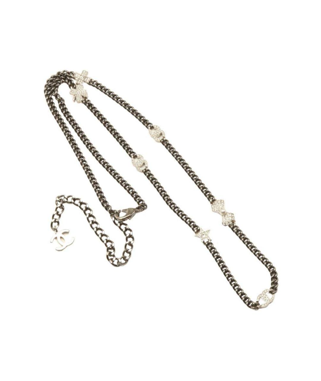 CHANEL Серебряная металлическая цепочка, фото 2