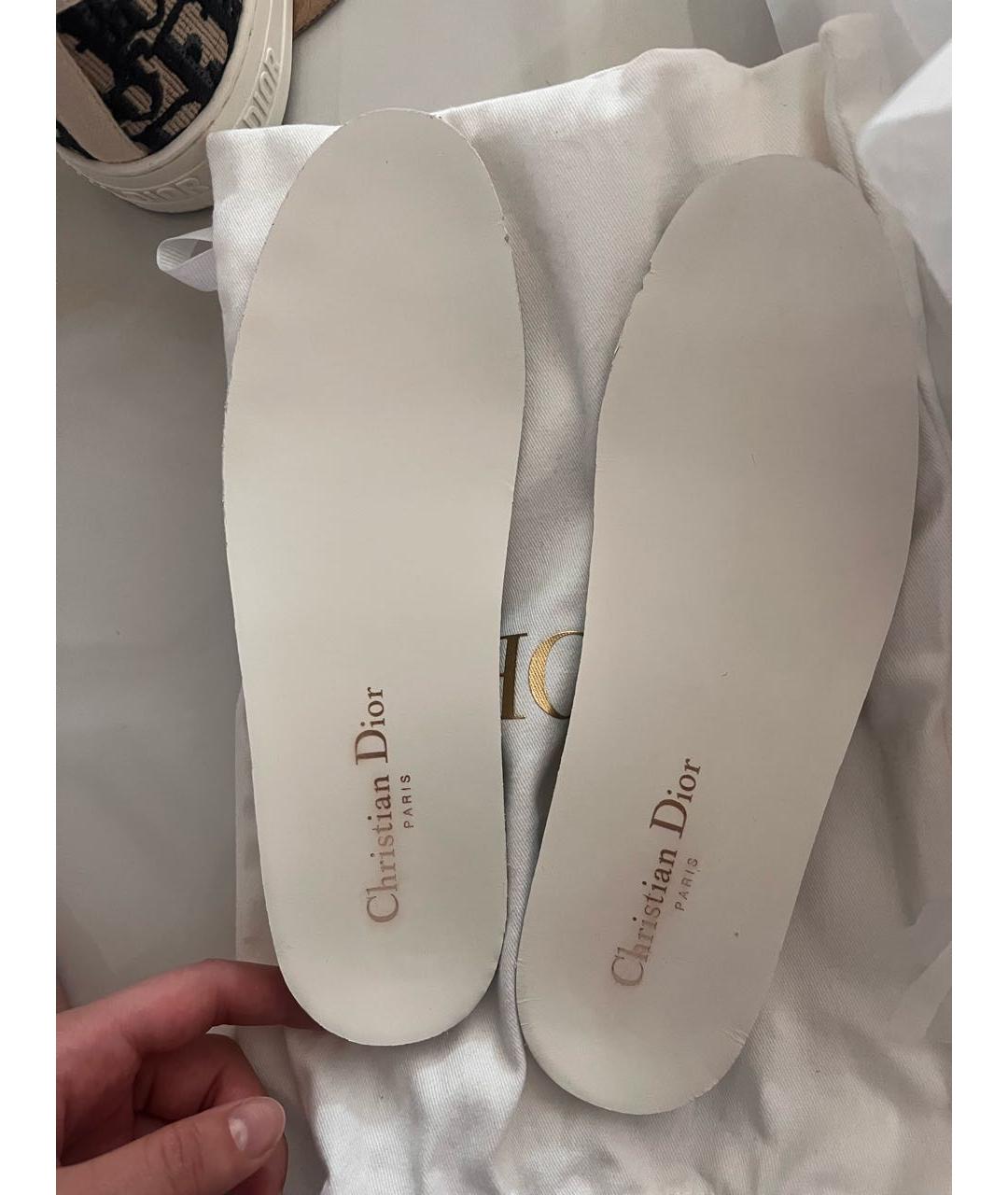 CHRISTIAN DIOR Темно-синие текстильные кроссовки, фото 5