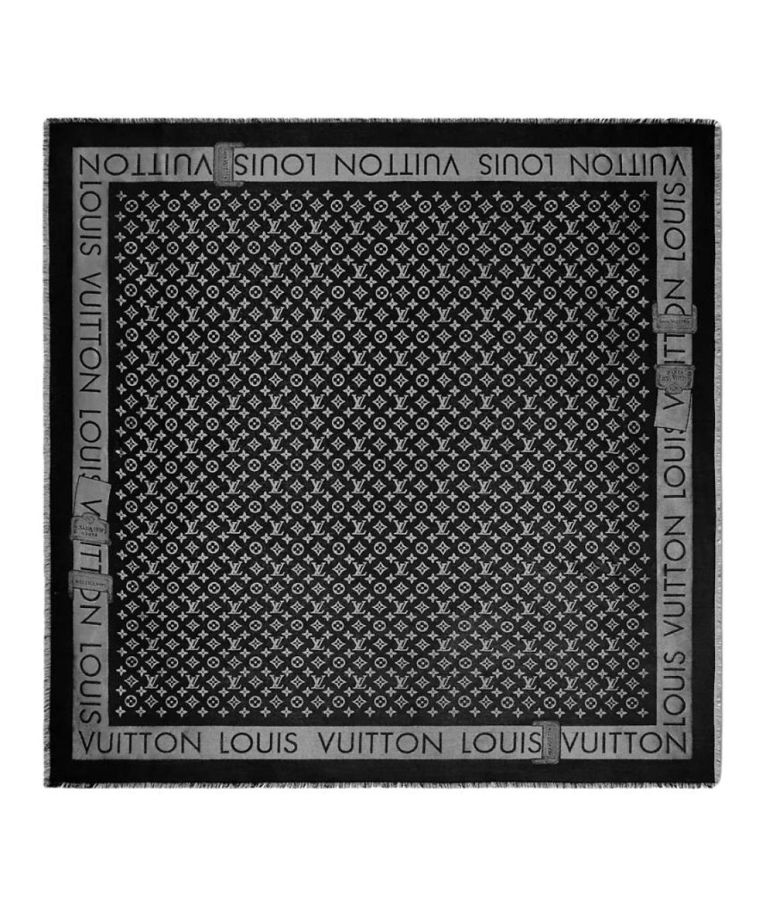 LOUIS VUITTON Черный платок, фото 2