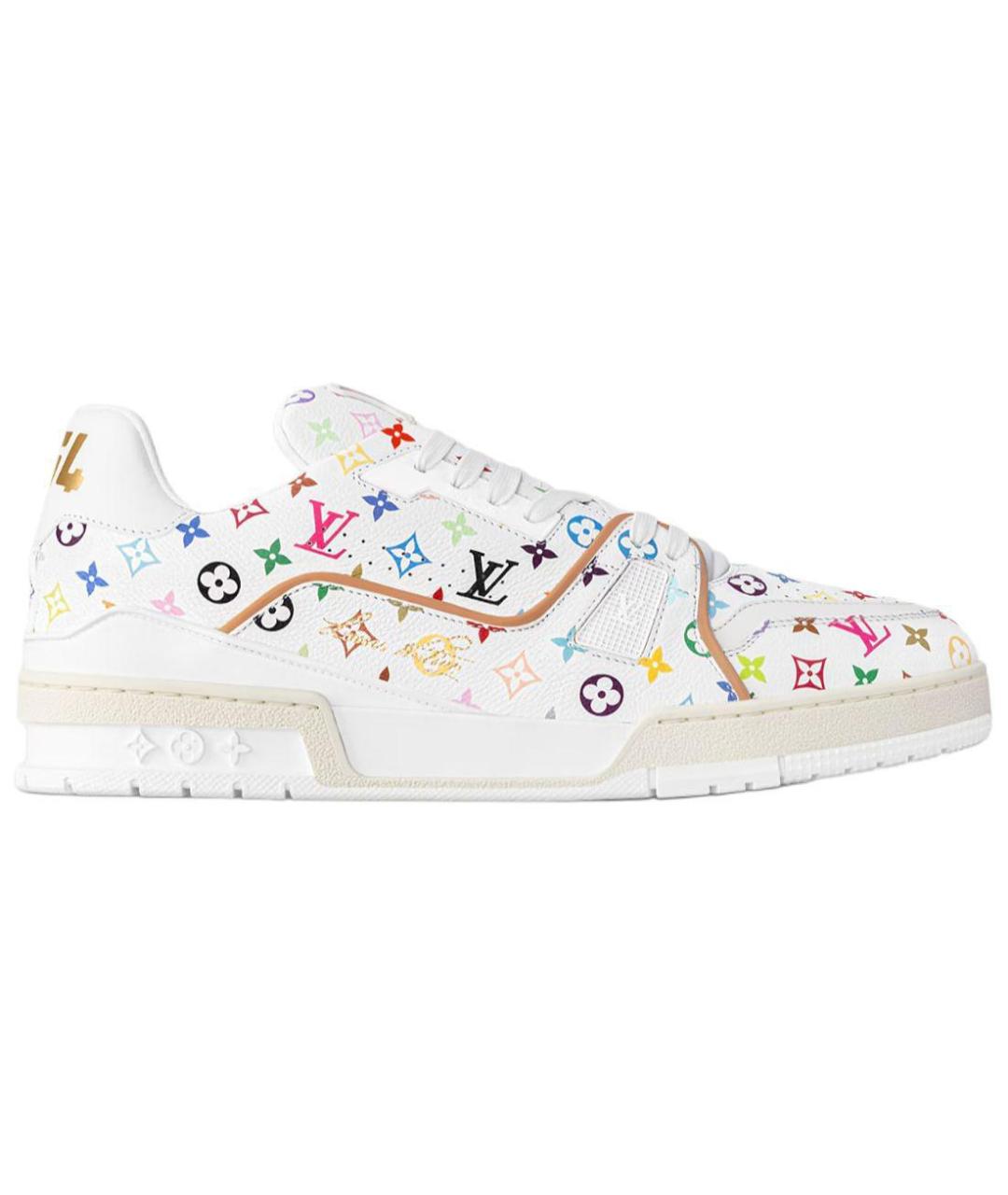 LOUIS VUITTON Белые кожаные низкие кроссовки / кеды, фото 1