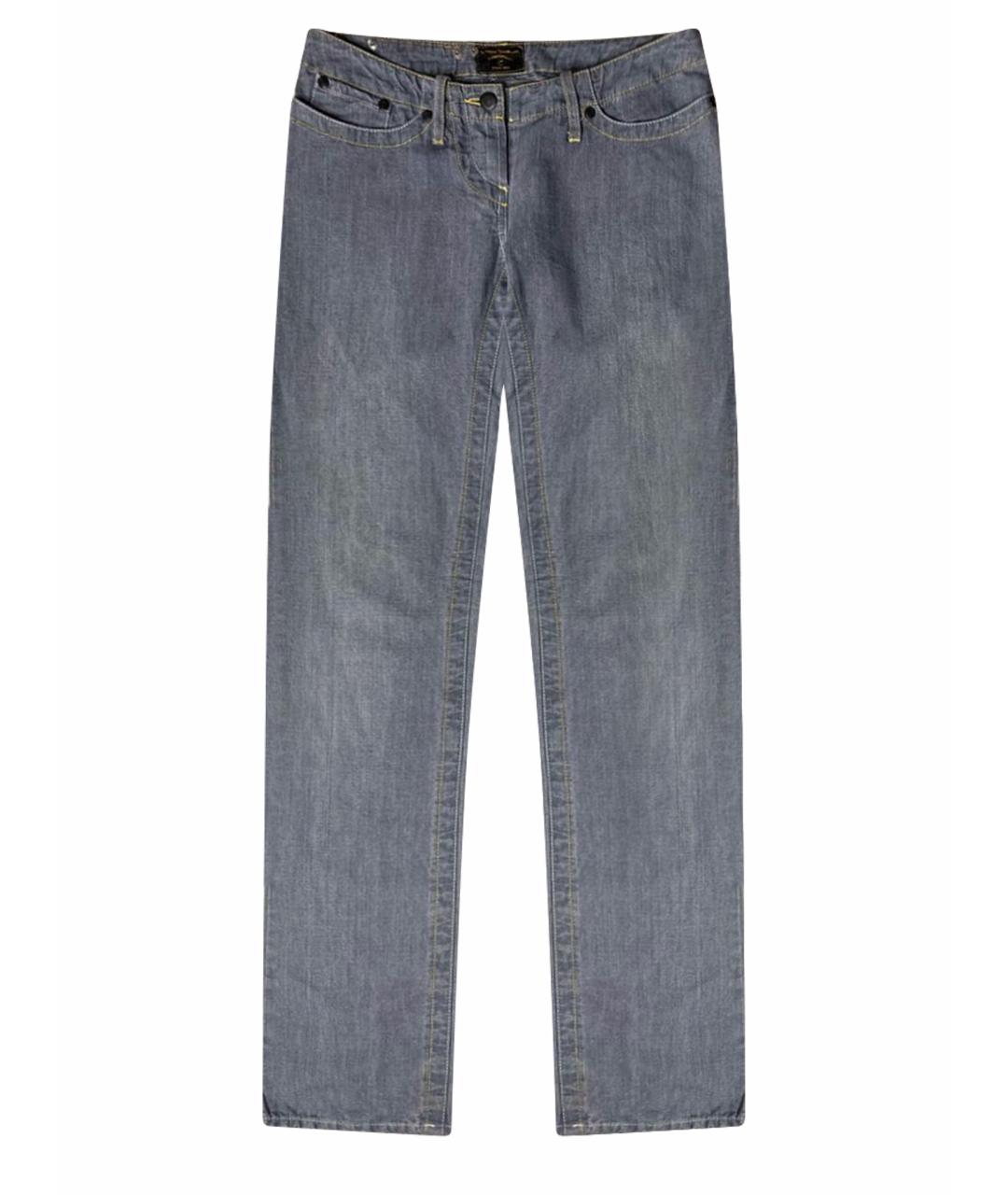 VIVIENNE WESTWOOD Голубые хлопко-леновые прямые джинсы, фото 1