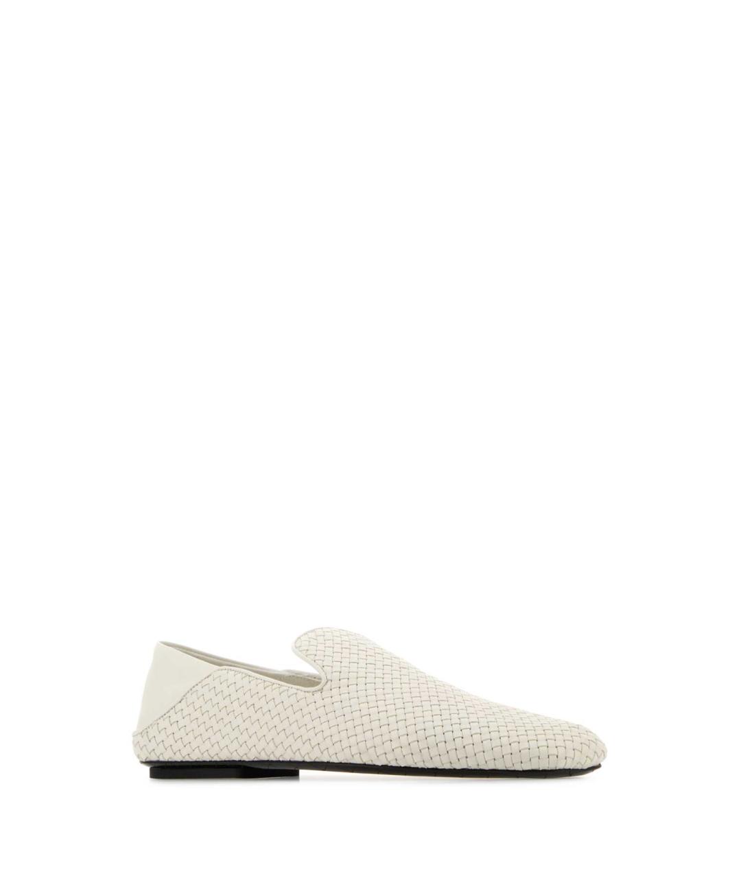 BOTTEGA VENETA Белые кожаные лоферы, фото 2
