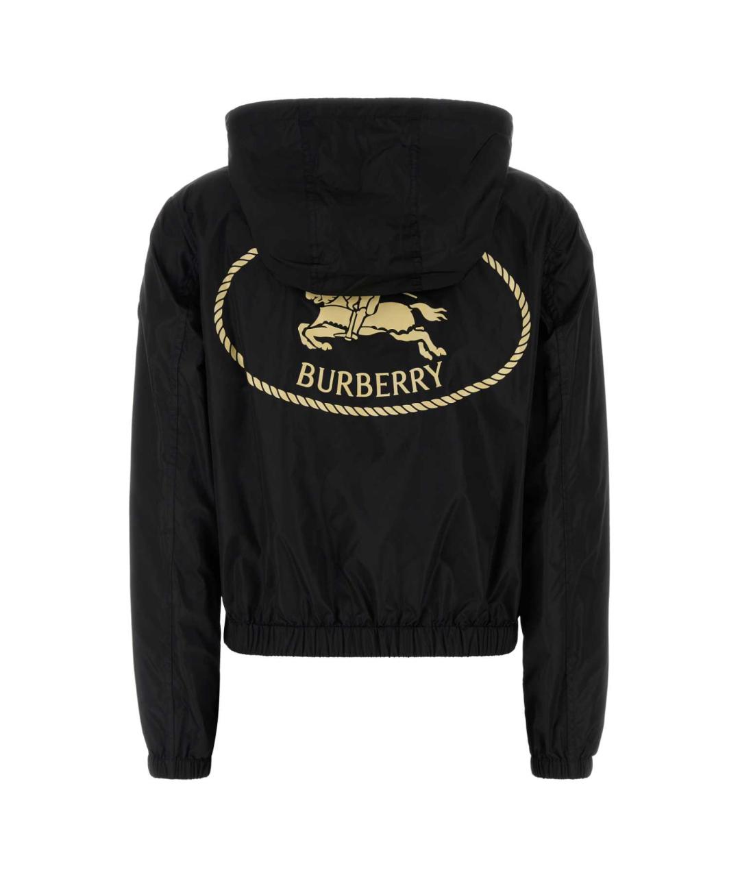 BURBERRY Черная полиамидовая куртка, фото 2