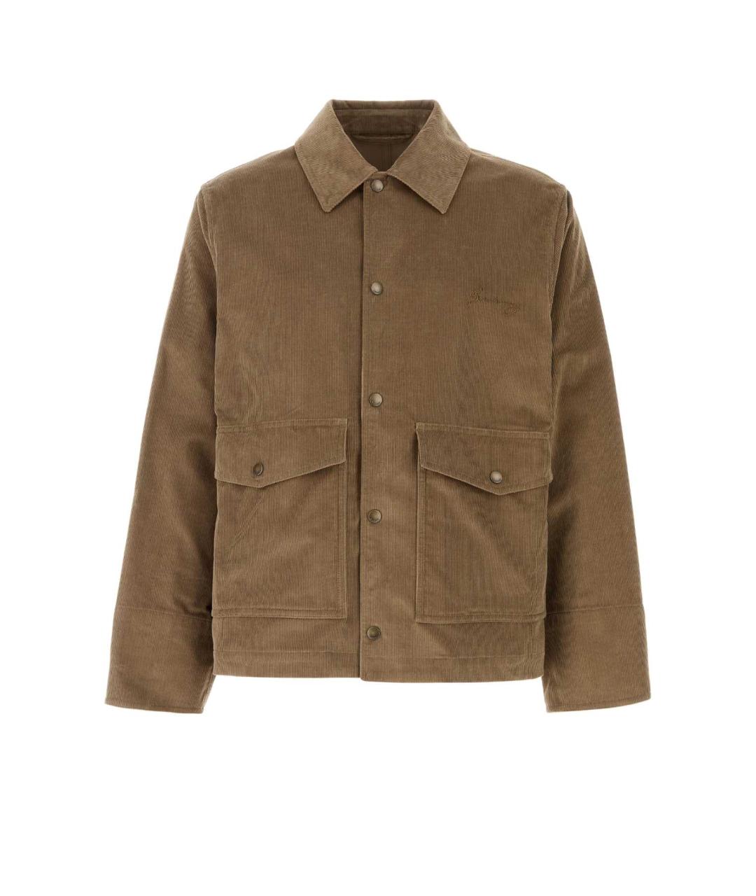 BURBERRY Хаки хлопковая куртка, фото 1