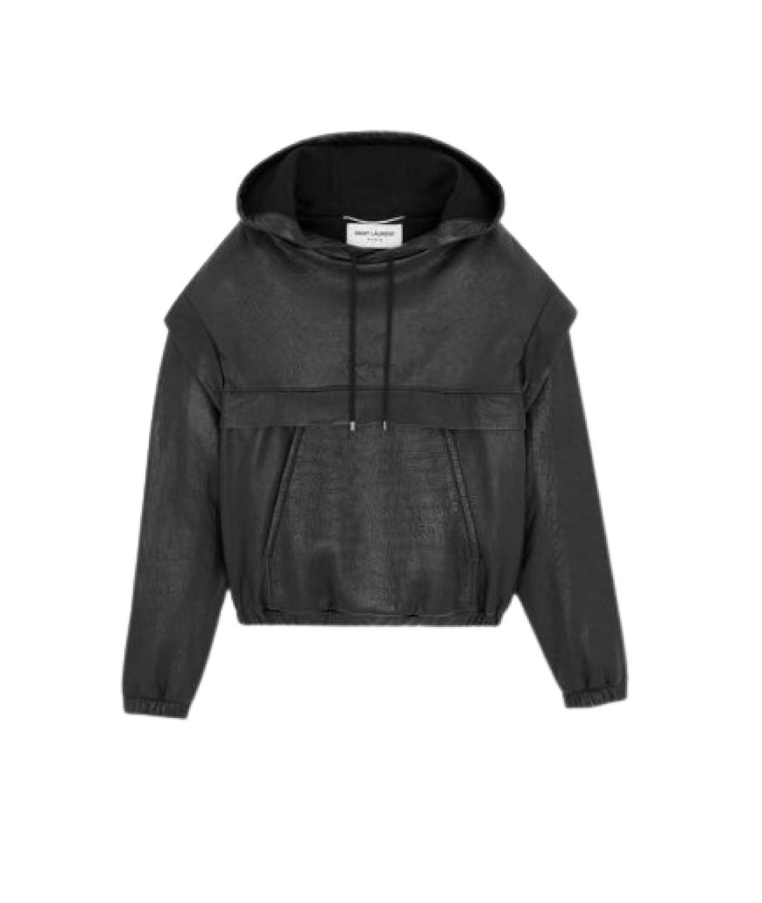 SAINT LAURENT Черная кожаная куртка, фото 1
