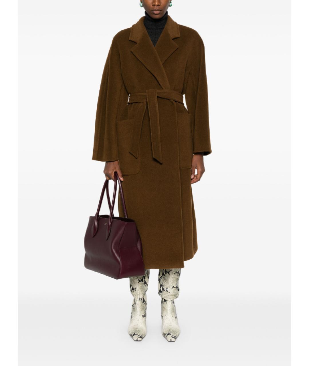 MAX MARA Коричневое пальто, фото 2